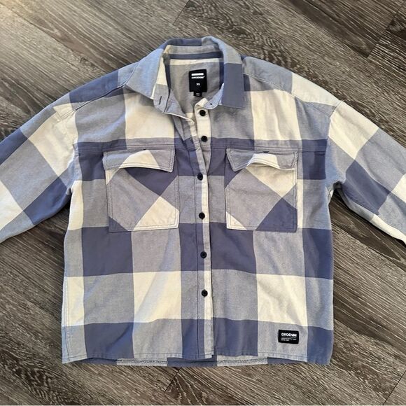 Dr. Denim Nathalie Shirt in Slate Blue Check - Picture 3 of 10